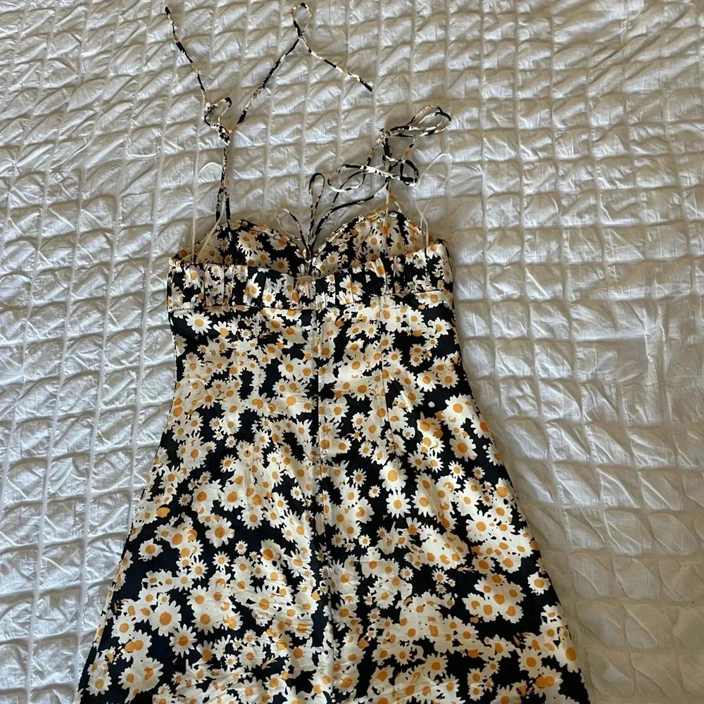 Realisation Devon Silk Foral Ruffle Mini Dress - image 8